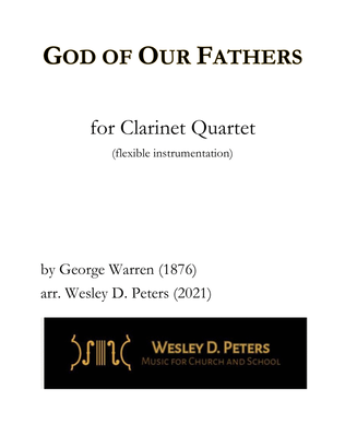 Book cover for God of Our Fathers (Clarinet Quartet)