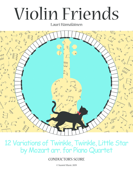 Conductor's Score: 12 Variations of Twinkle, Twinkle, Little Star by Mozart arr. for piano quartet image number null