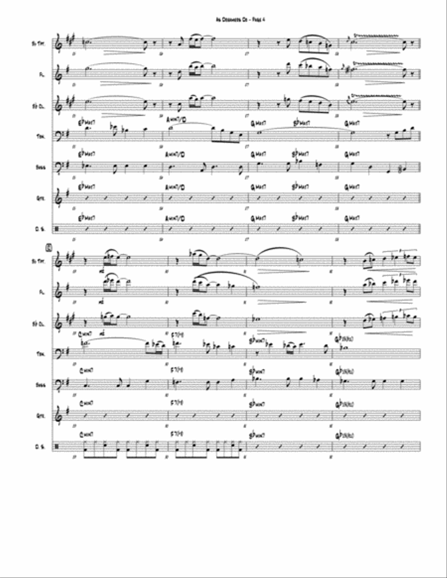 As Dreamers Do (septet version / Blowholes) Jazz Ensemble scores gallery preview page 4