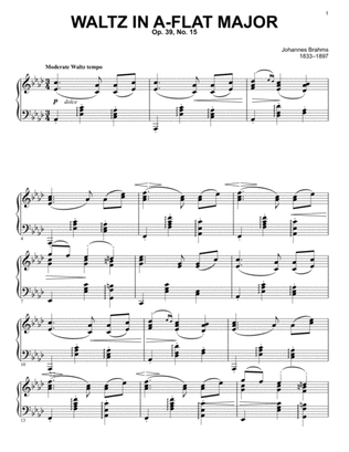 Waltz in A-flat major, Op. 39, No. 15