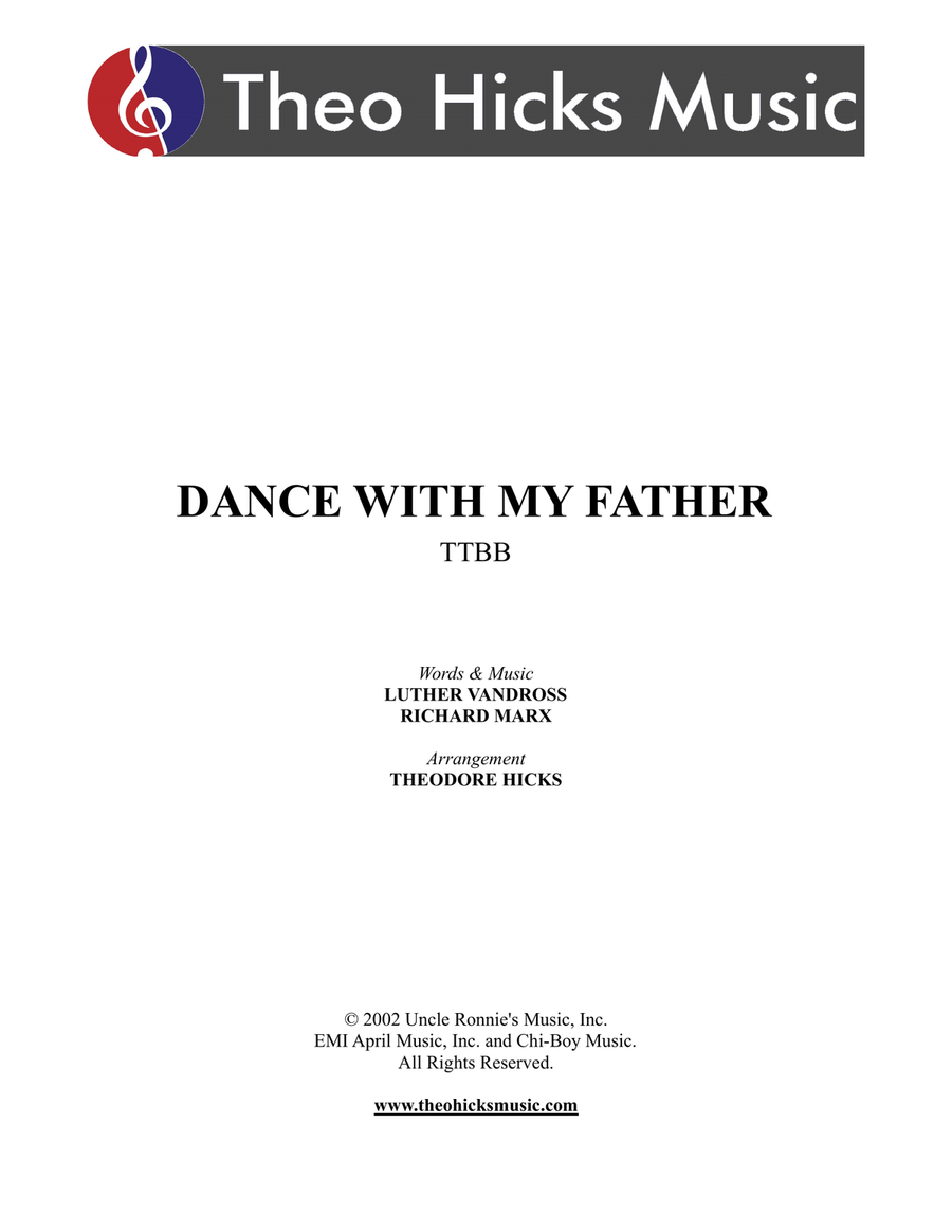 Dance With My Father TTBB scores gallery preview page 1