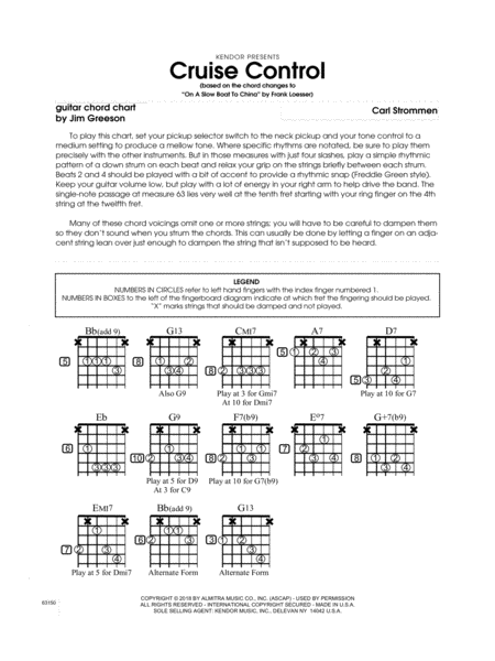 Cruise Control - Guitar Chord Chart