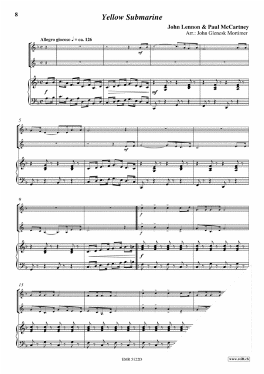 The Beatles Volume 1 Brass Ensemble scores gallery preview page 6