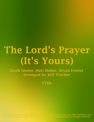 Book cover for The Lord's Prayer (it's Yours)