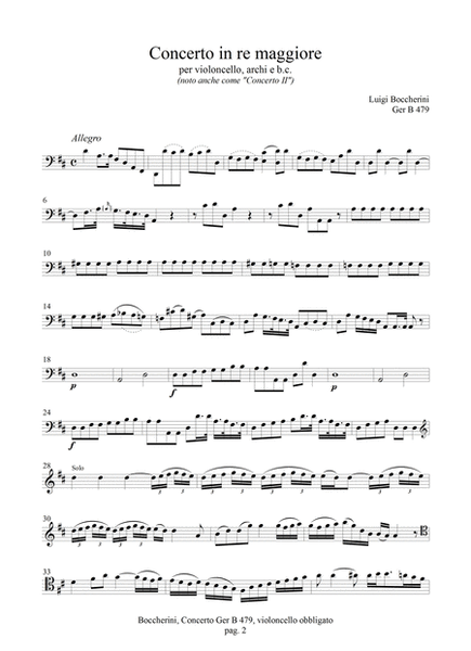 Concerto in re maggiore GerB 479