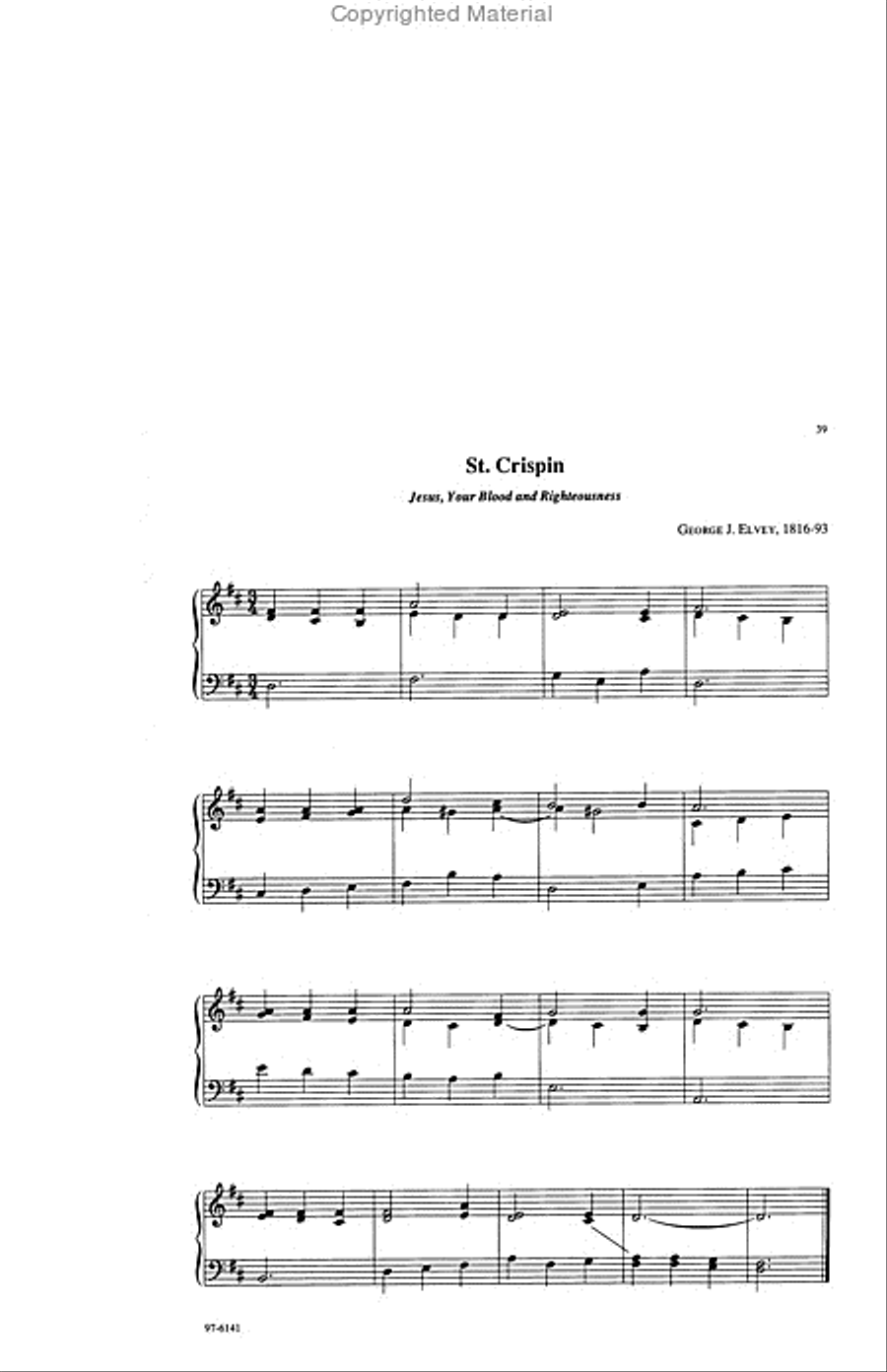 Easy Hymn Accompaniments for Organ or Piano Organ scores gallery preview page 16