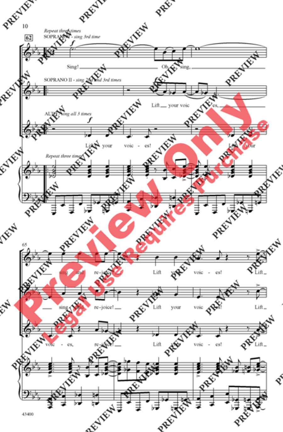 Lift Up Your Voice! Women's Choir scores gallery preview page 9