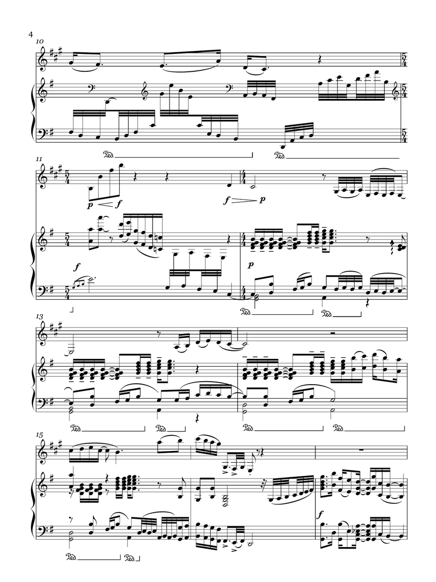 Three Tangos for Bb Clarinet and Piano Woodwind Duet scores gallery preview page 5