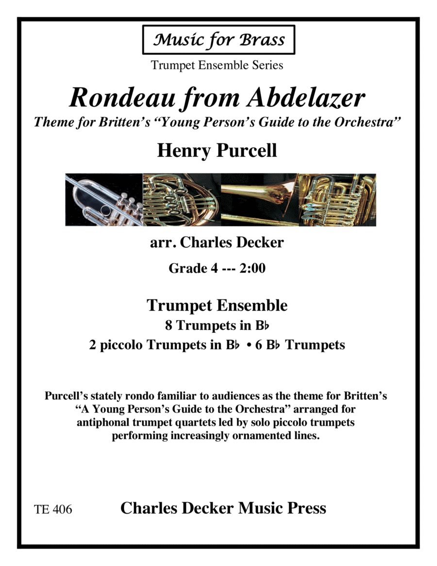 Rondeau from Abdelazer (Young Person's Guide to the Orchestra Theme) for Trumpet Ensemble image number null