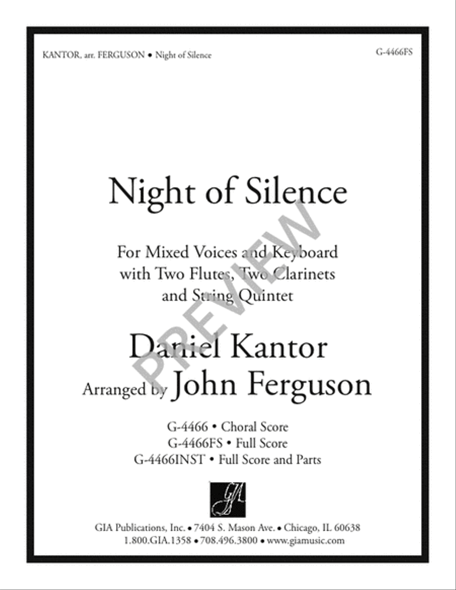 Night of Silence - Full Score and Parts Clarinet scores gallery preview page 2