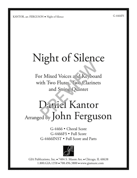 Night of Silence - Full Score and Parts