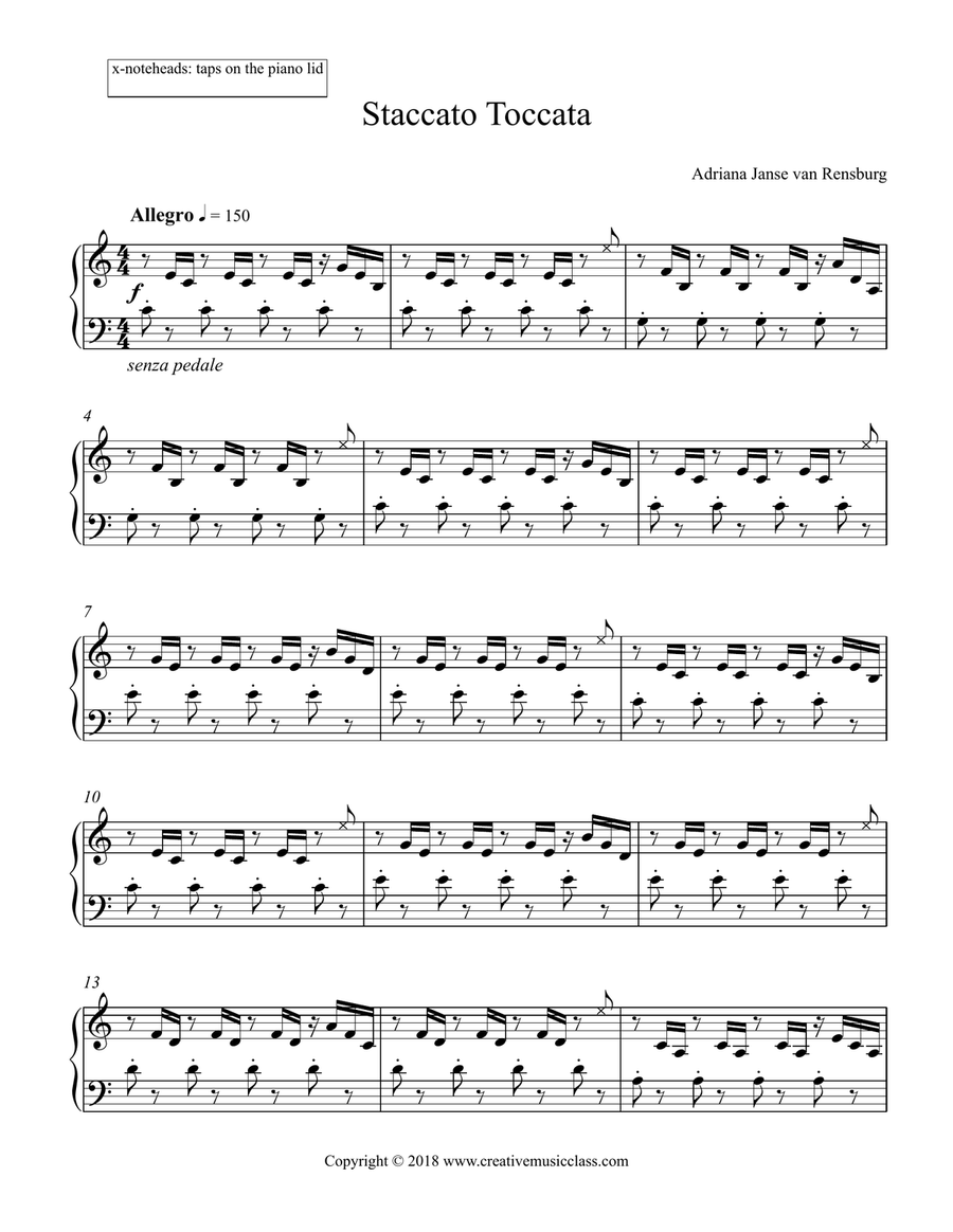 Staccato Toccata Piano Solo scores gallery preview page 1