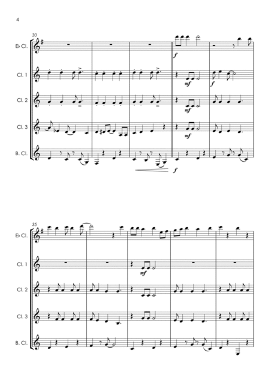 The Lovecats The Lovecats Clarinet Quintet scores gallery preview page 6