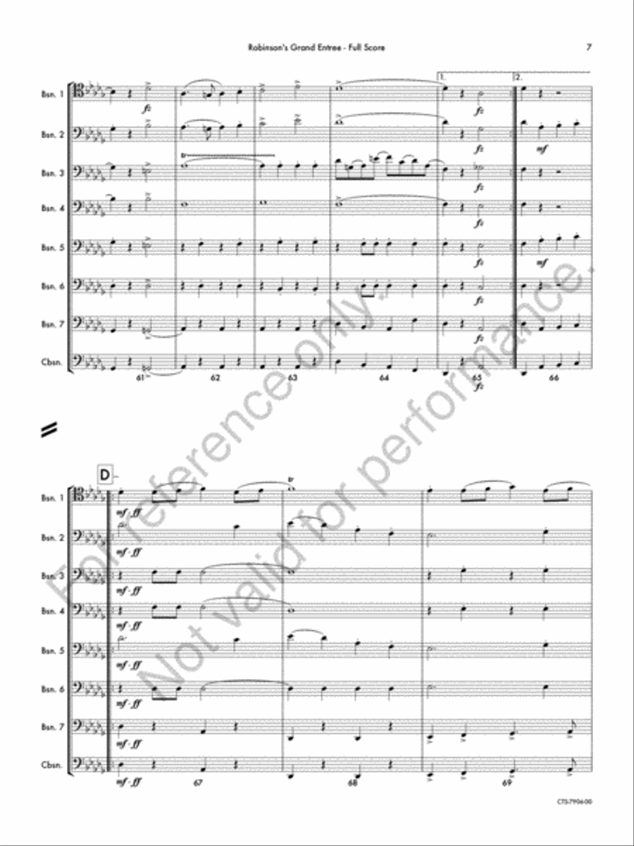 Robinson's Grand Entrée Bassoon scores gallery preview page 8