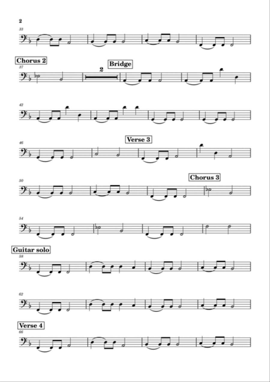 Love Hurts Bass Guitar scores gallery preview page 2