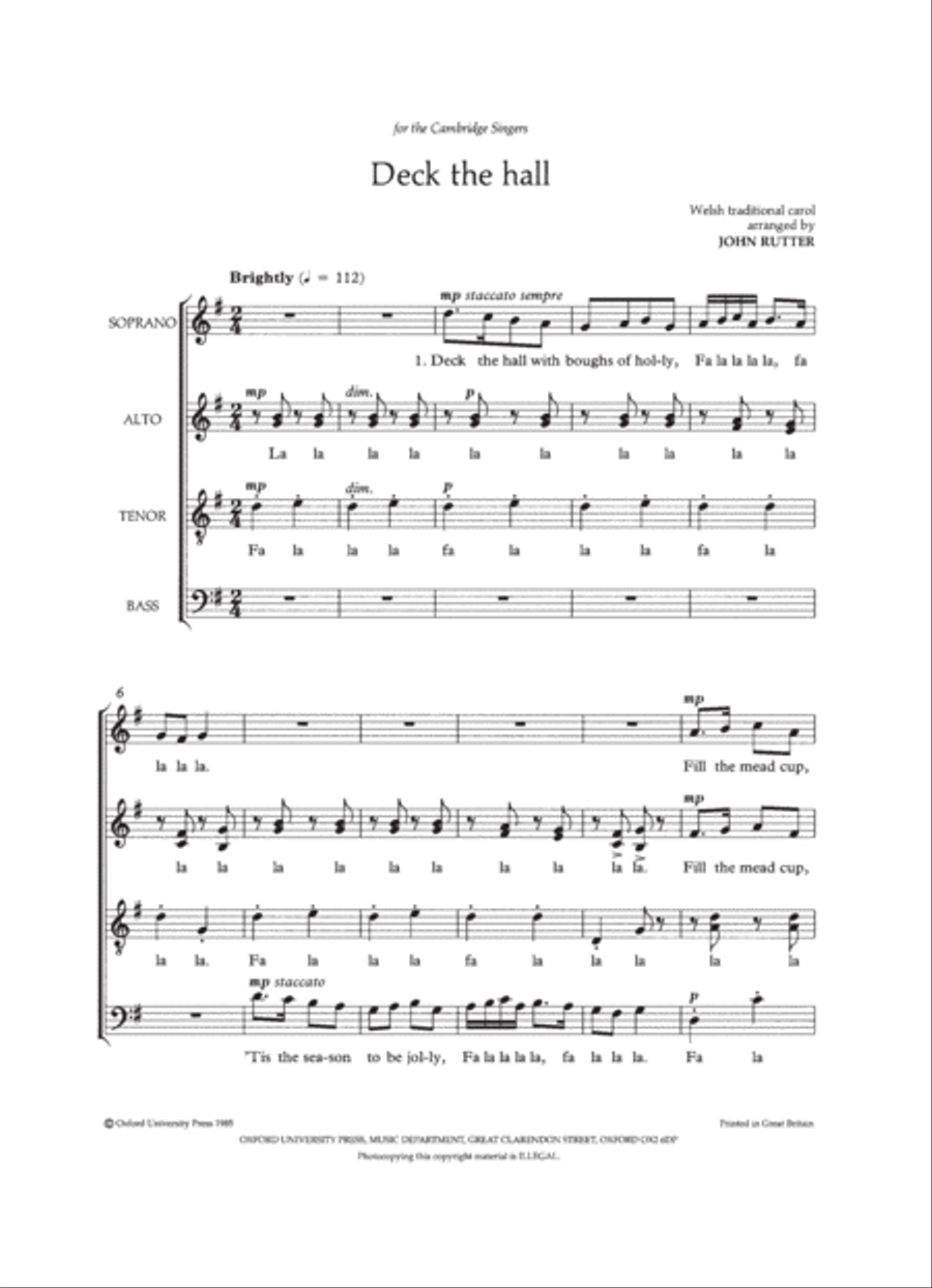 Deck the hall 4-Part scores gallery preview page 2