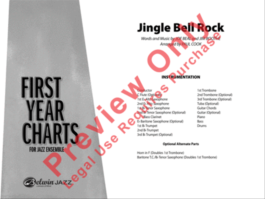 Jingle Bell Rock Jazz Ensemble scores gallery preview page 2