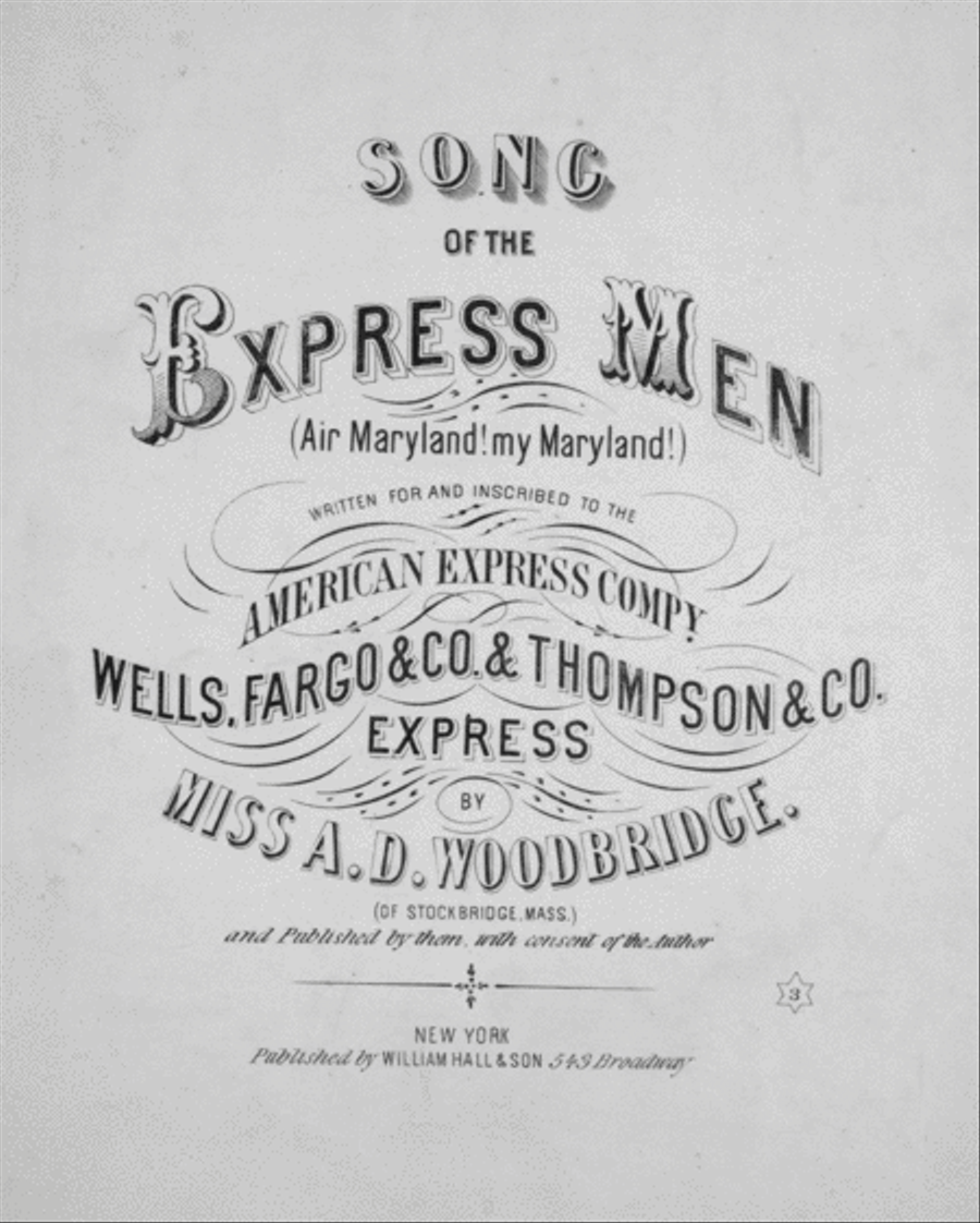 Song of the Express Men (Air Maryland! my Maryland!) Voice scores gallery preview page 1