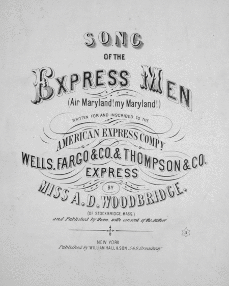 Song of the Express Men (Air Maryland! my Maryland!)