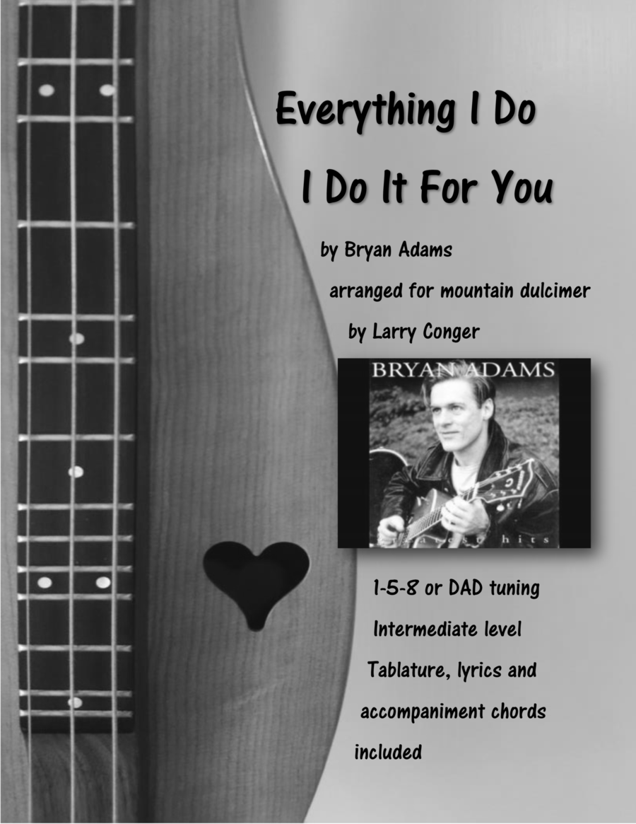 (Everything I Do) I Do It For You Dulcimer scores gallery preview page 1