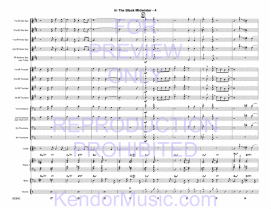 In The Bleak Midwinter Jazz Ensemble scores gallery preview page 5