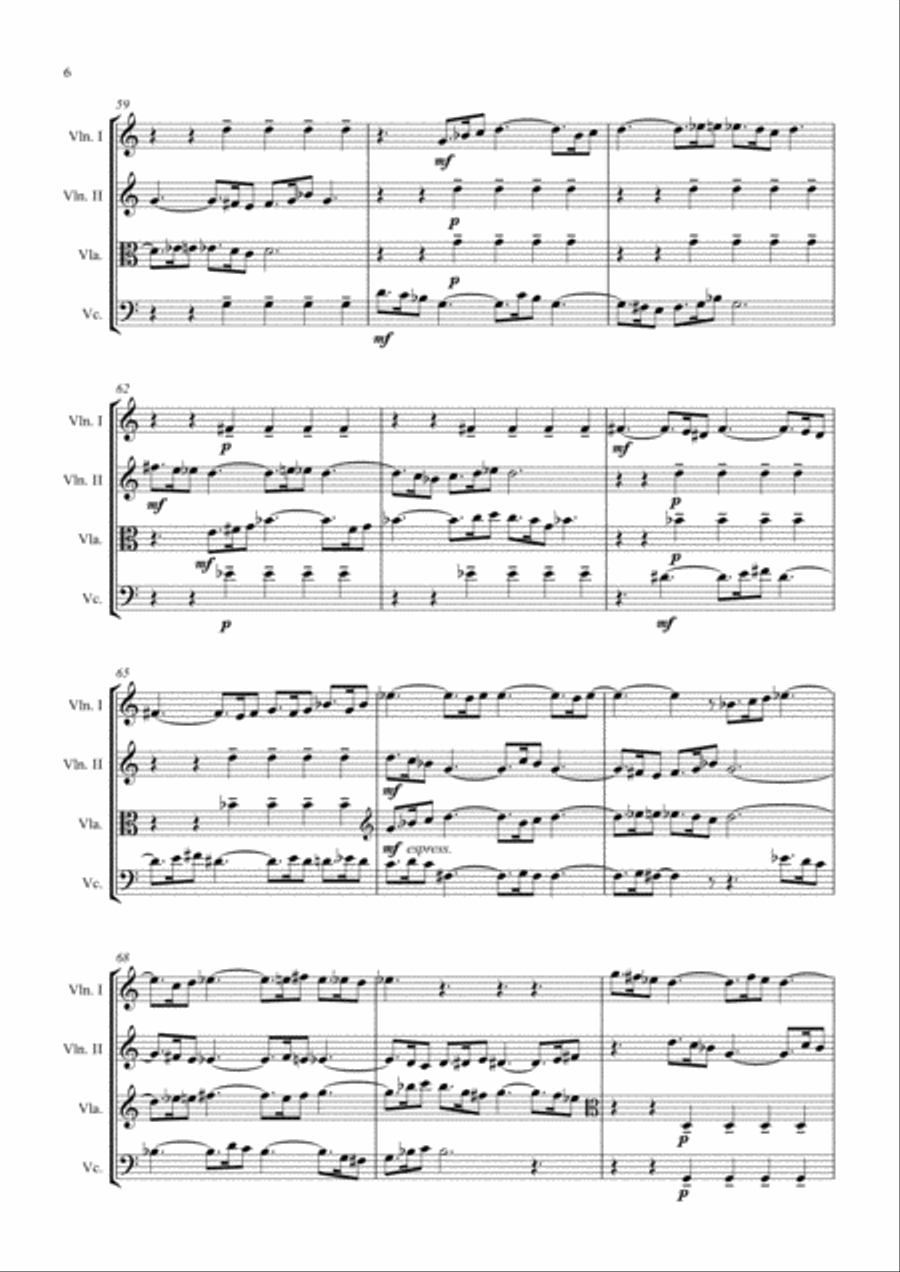 In Conversation (String Quartet) String Quartet scores gallery preview page 6
