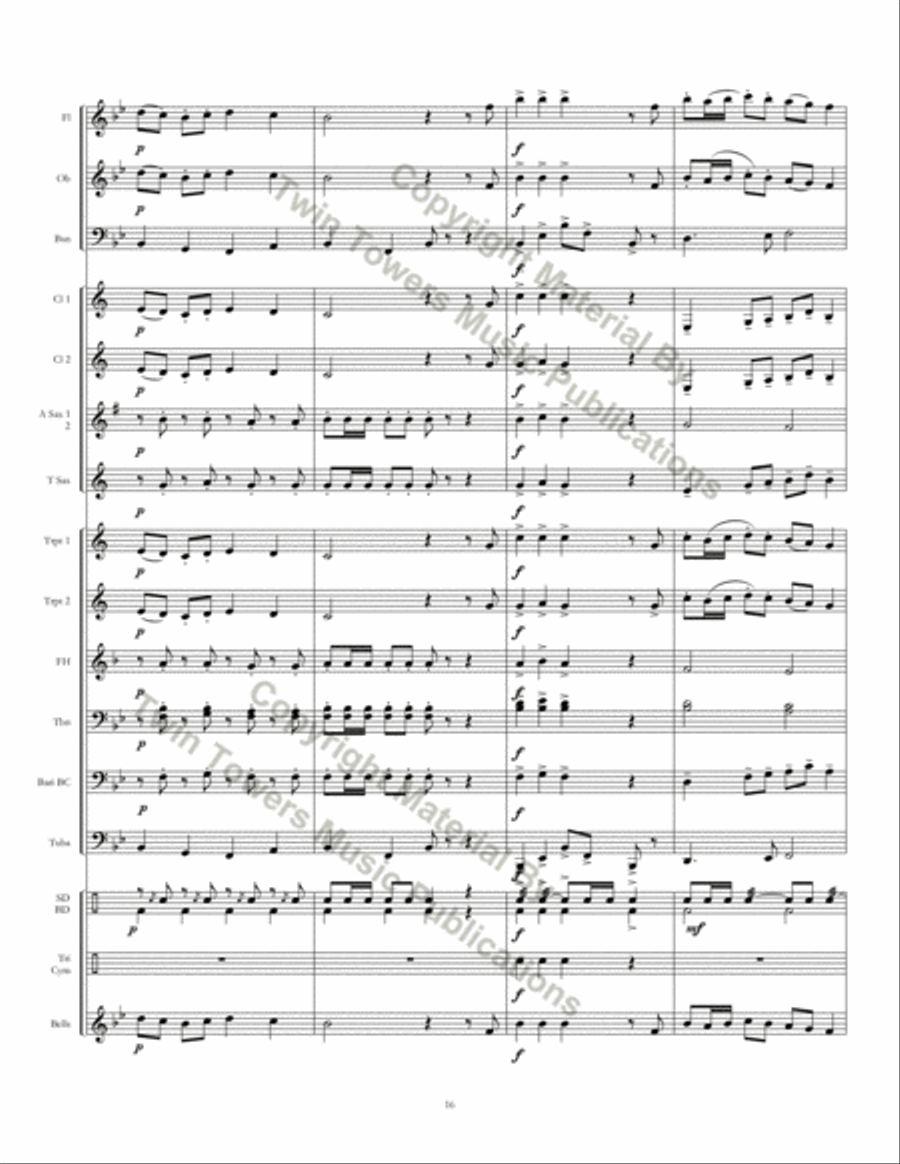 Twin Cities March Concert Band scores gallery preview page 17