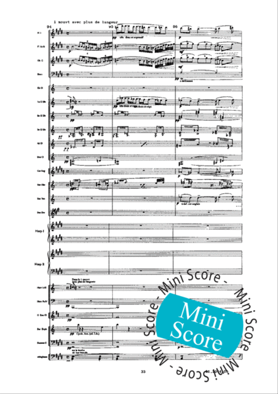 Prelude a L'Apres-Midi D'un Faune Concert Band scores gallery preview page 37