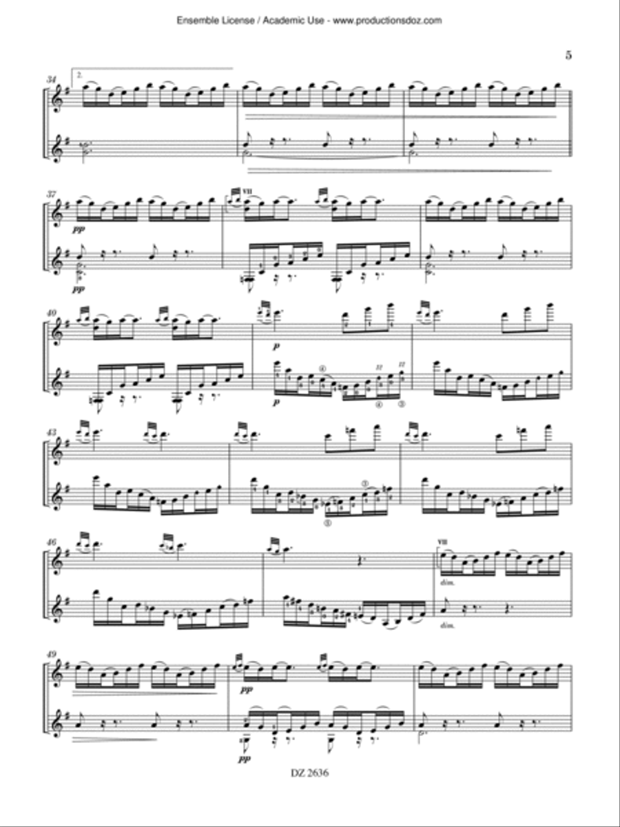 Le Tombeau de Couperin (extraits) Classical Guitar scores gallery preview page 5