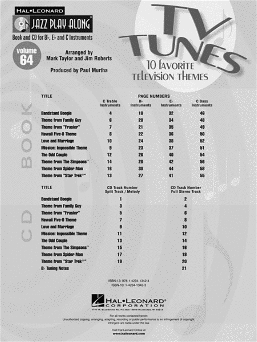 TV Tunes C Instrument scores gallery preview page 3