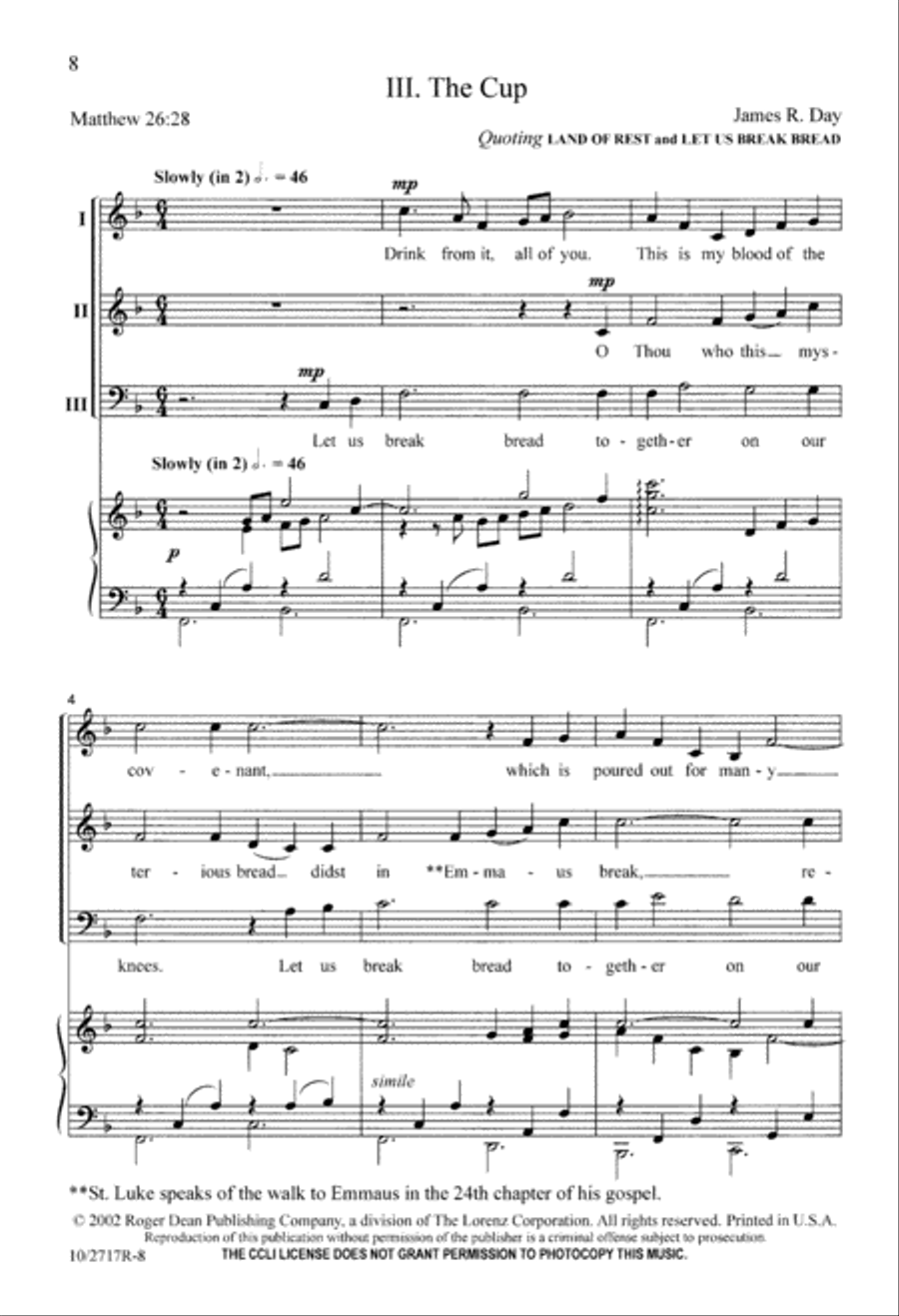 Four Communion Responses Four Communion Responses 4-Part scores gallery preview page 8