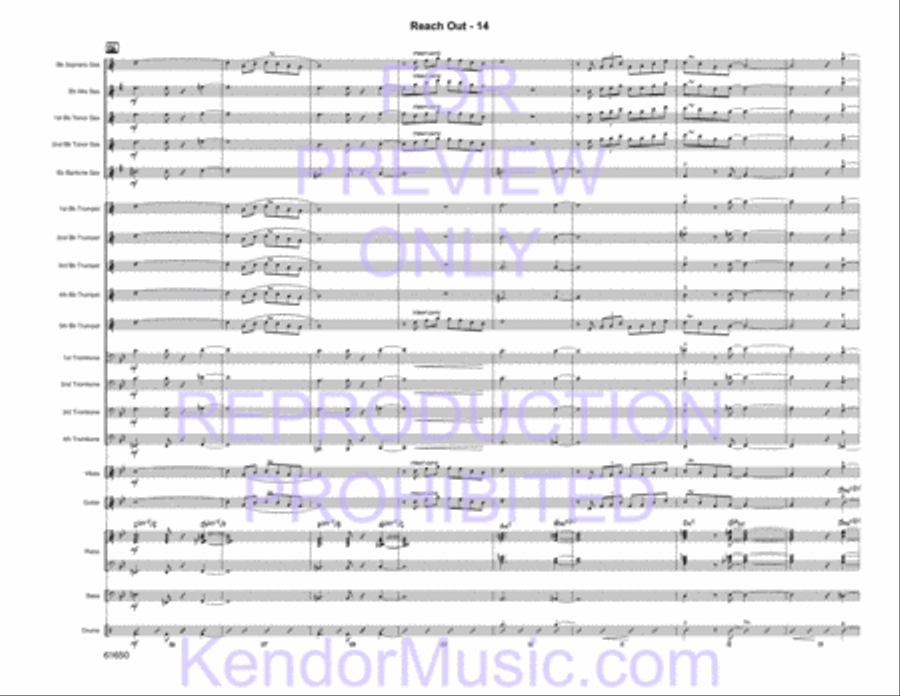 Reach Out Reach Out Jazz Ensemble scores gallery preview page 16