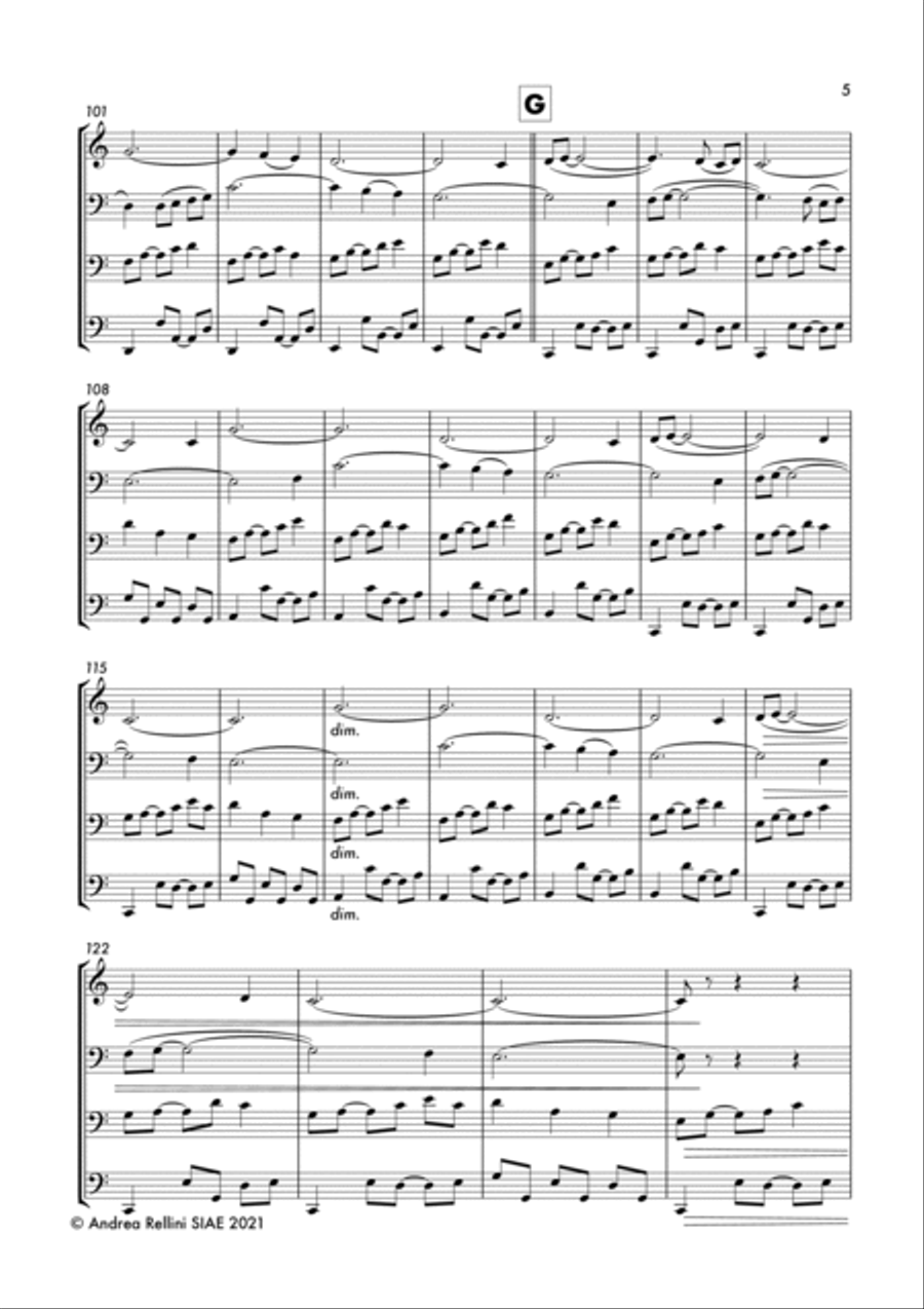 GIOIA MIA (Cello Quartet - 4 Cellos) String Quartet scores gallery preview page 6