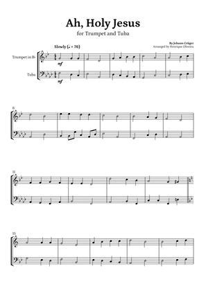 Ah, Holy Jesus (Trumpet and Tuba) - Easter Hymn