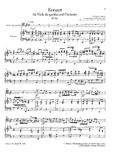 Viola da gamba Concerto in D major