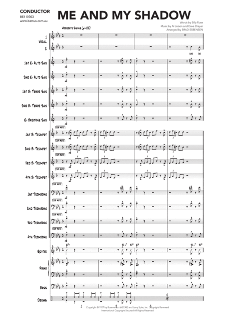 Me And My Shadow (folio Only) Jazz Ensemble scores gallery preview page 3
