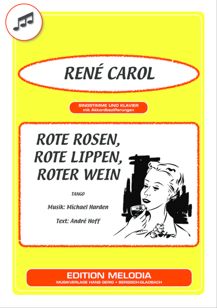 Rote Rosen, rote Lippen, roter Wein Piano, Vocal, Guitar scores gallery preview page 1