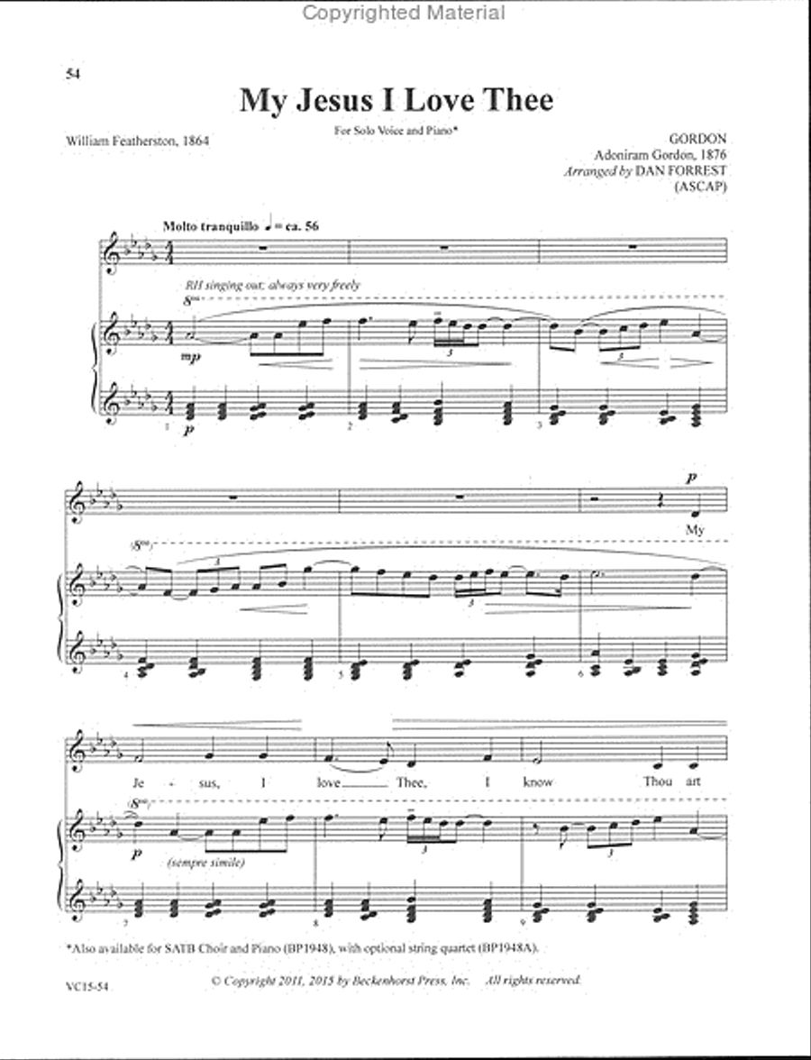 Sacred Solos of Dan Forrest - medium voice Medium Voice scores gallery preview page 18