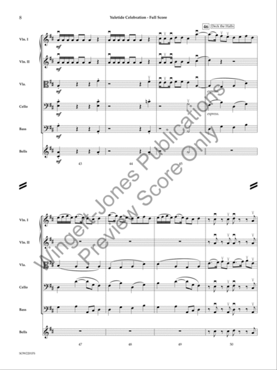 Yuletide Celebration String Orchestra scores gallery preview page 7