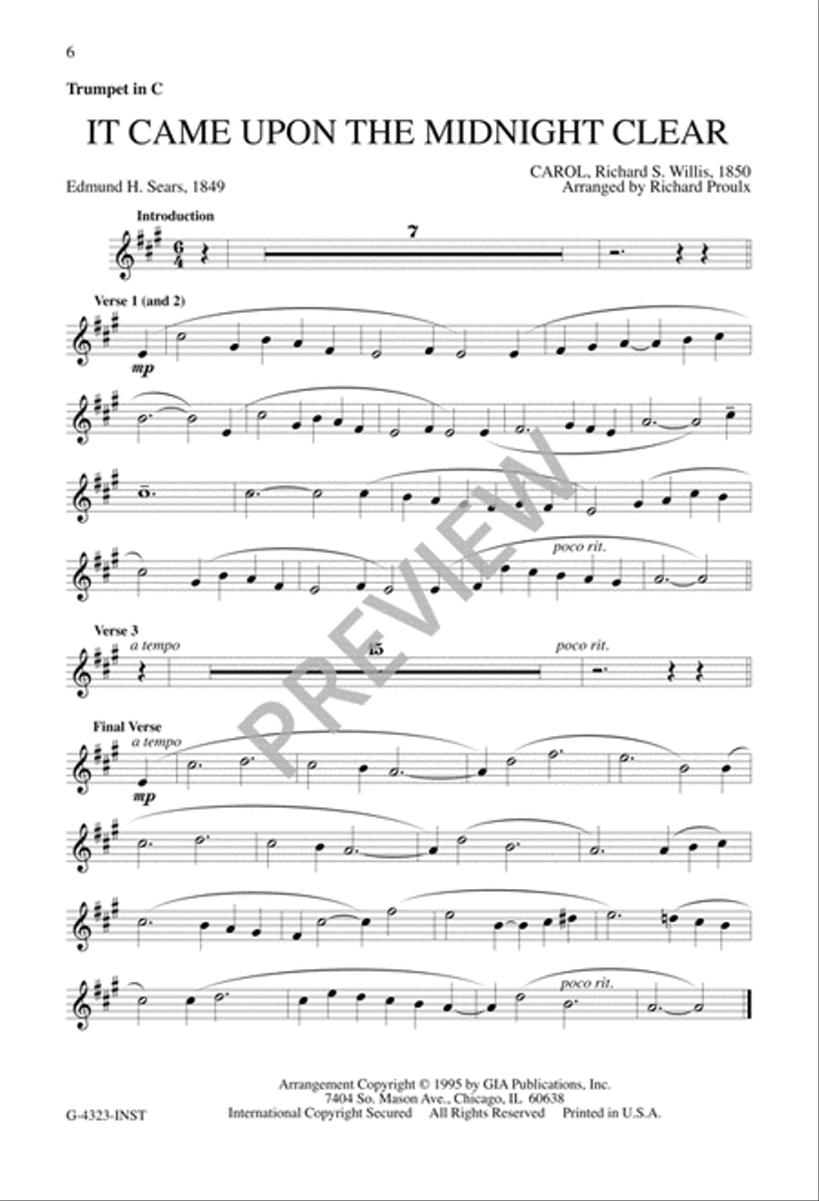It Came upon the Midnight Clear 3-Part scores gallery preview page 6