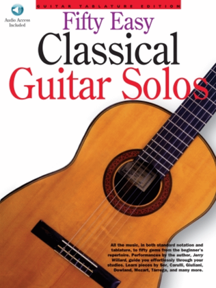 Book cover for 50 Easy Classical Guitar Solos