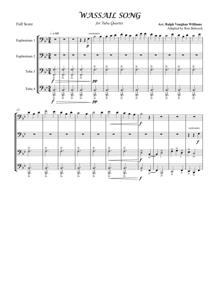 Wassail Song for Tuba Quartet