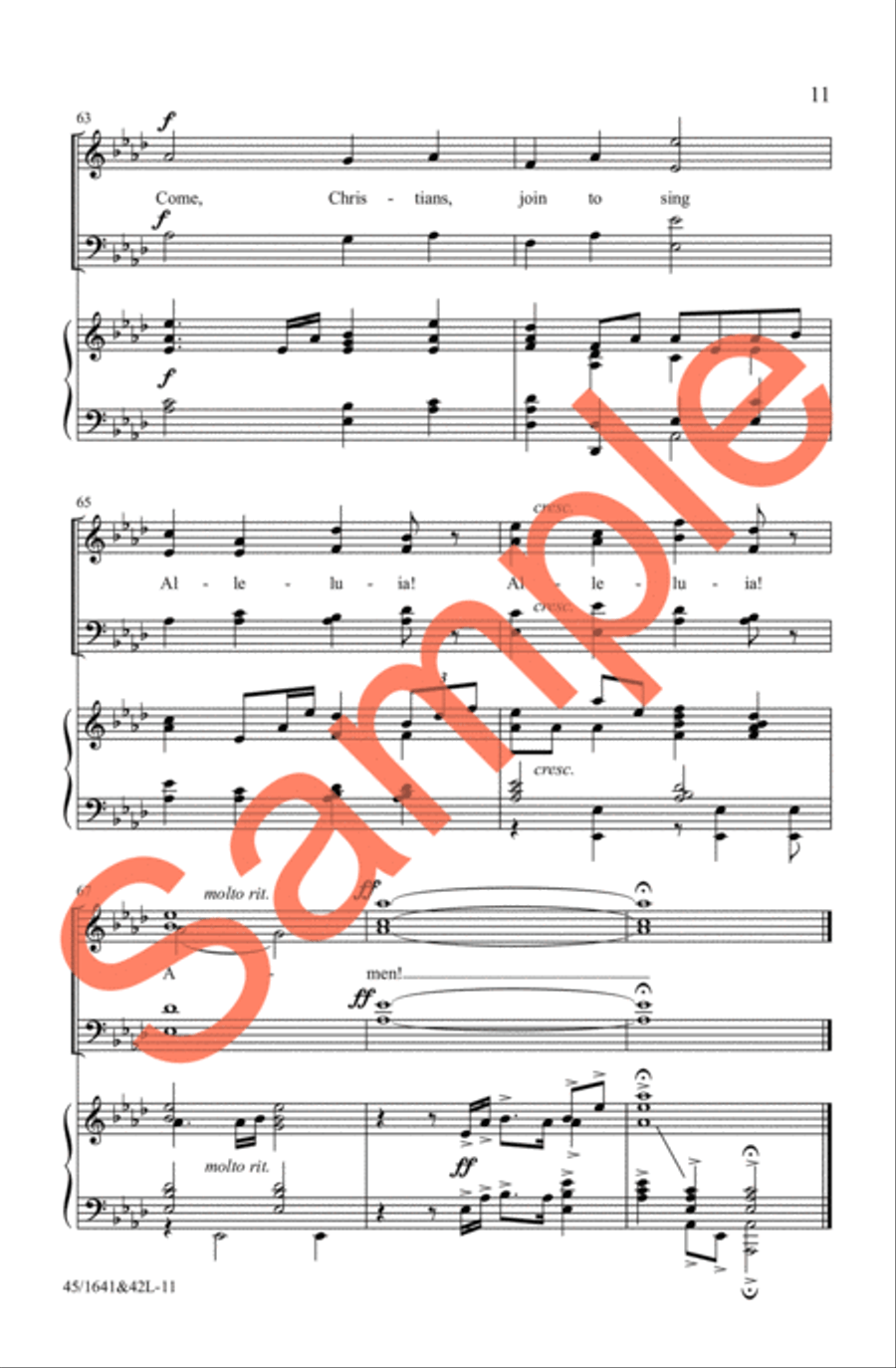 A Festival of Hymns SATB 4-Part scores gallery preview page 11
