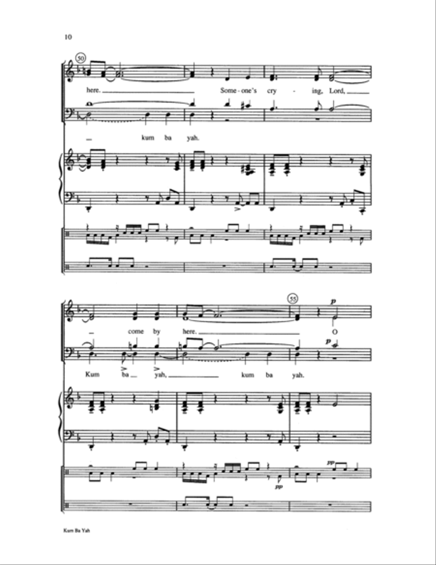 Kum Ba Yah Choir scores gallery preview page 10