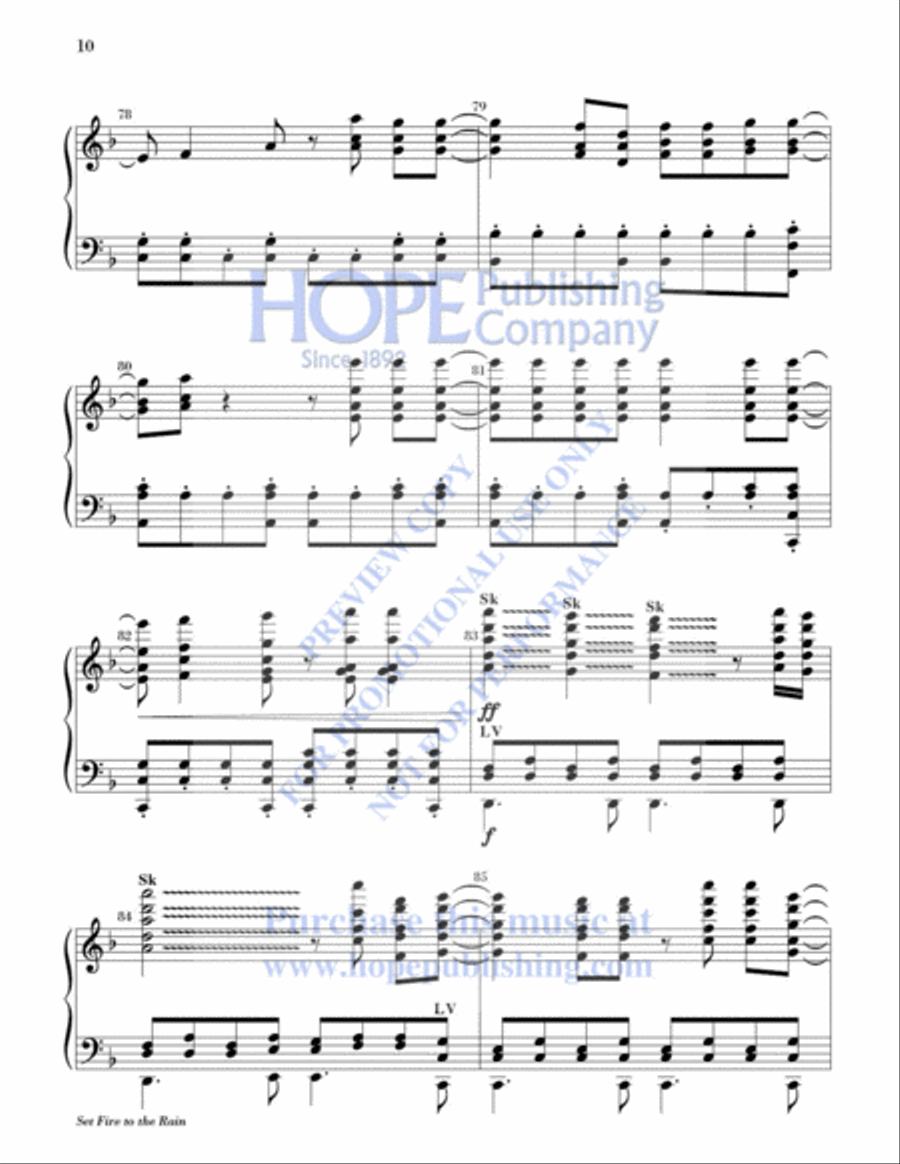 Set Fire to the Rain 5-Octaves scores gallery preview page 11