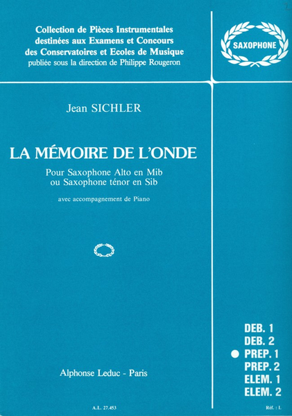 Memoire de L'Onde - Saxophone et Piano