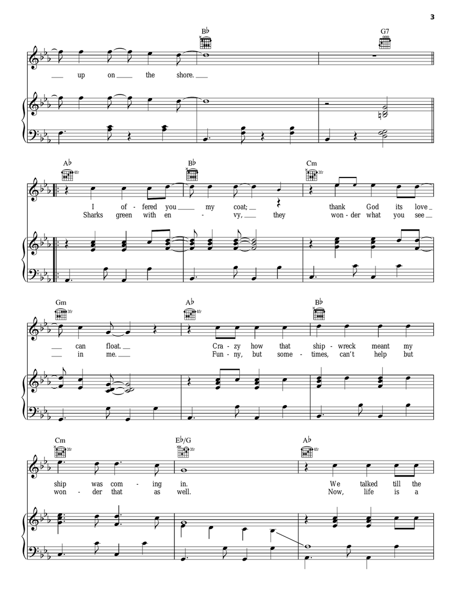 Mermaid Piano, Vocal, Guitar scores gallery preview page 3