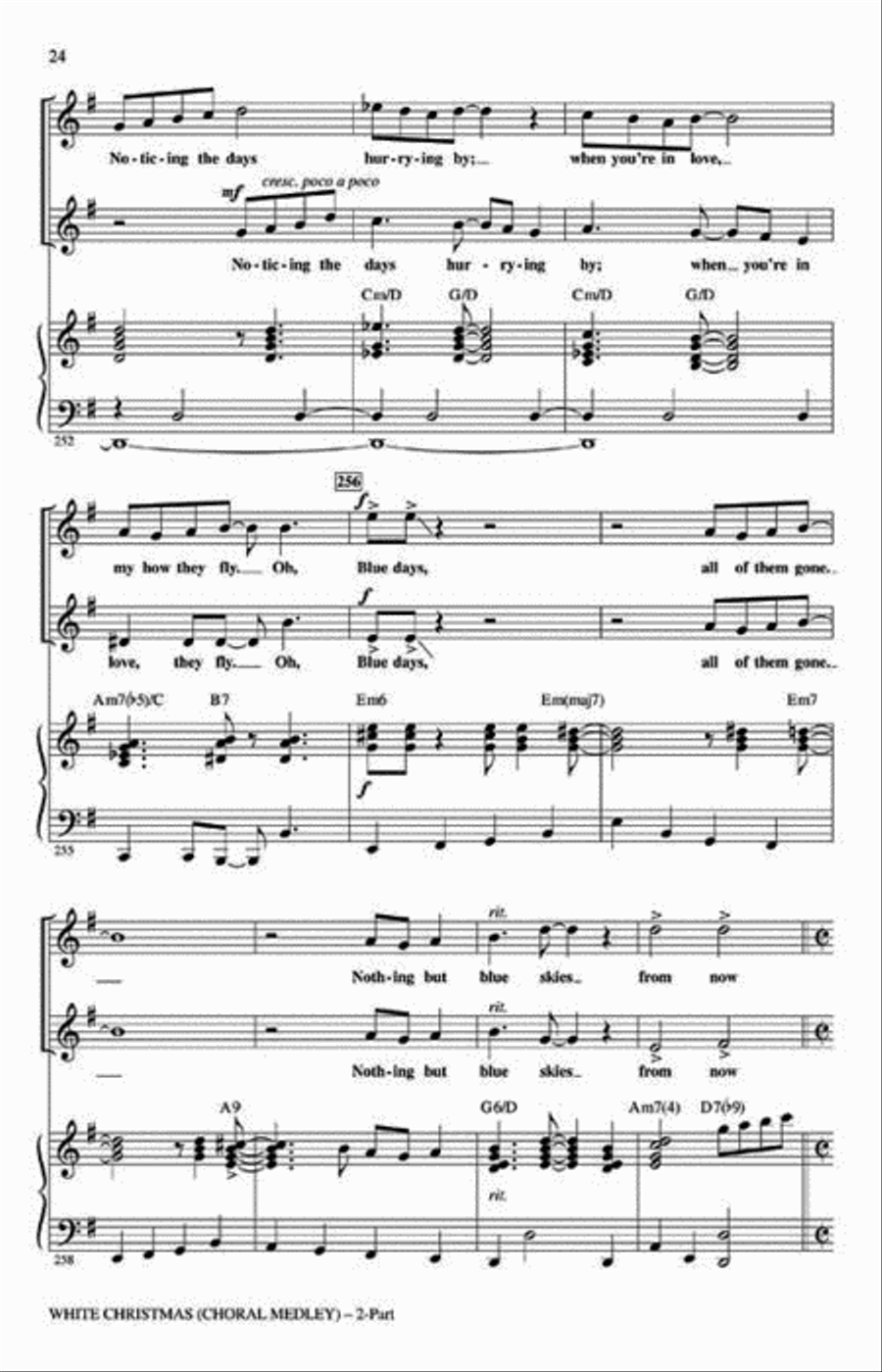 White Christmas (Choral Medley) 2-Part scores gallery preview page 6