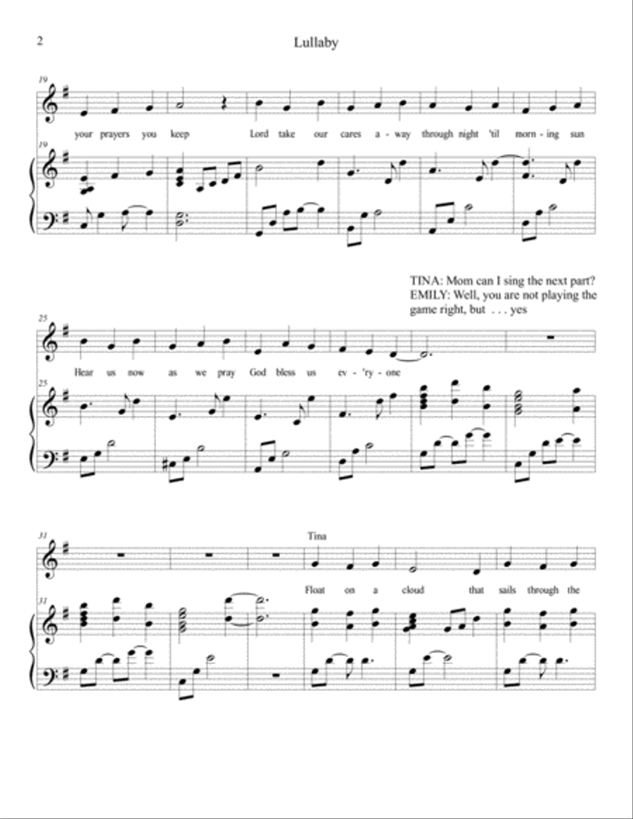 Lullaby Voice Solo scores gallery preview page 2