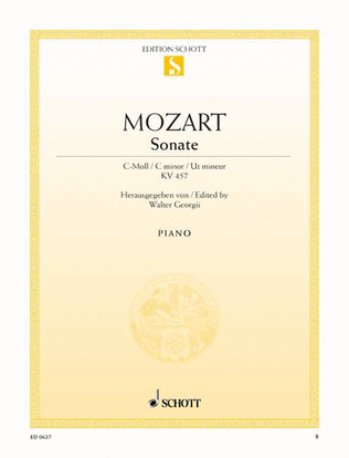 Book cover for Sonata C minor, K. 457